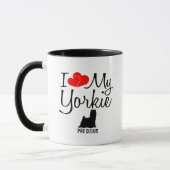 Mug Personnalisé J'Aime Mon Yorkie (Gauche)