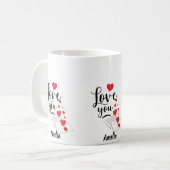 Mug personnalisé Je t'aime (Devant gauche)