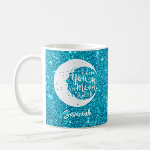 Mug Personnalisé Je t'aime à la lune & retour Café