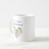 Mug Personnalisé Je t'aime Grand-mère Enfants Nom phot (Devant gauche)