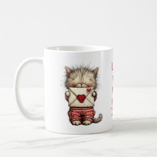 Mug personnalisé « Je t'aime pour toujours » avec (Gauche)