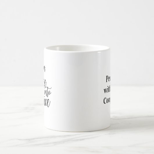 Mug Personnalisé je transforme le café en pâte de serv (Centre)