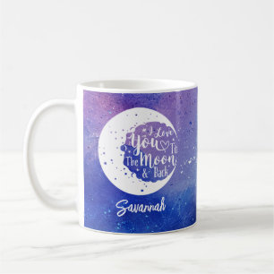 Mug Personnalisé je vous aime à la lune & dos