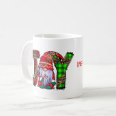 Mug Personnalisé Joy Gnomes Joyeux cadeau de Noël (Devant gauche)