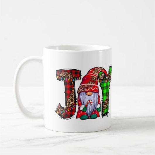 Mug Personnalisé Joy Gnomes Joyeux cadeau de Noël (Gauche)