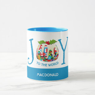 Mug Personnalisé   JOY TO THE WORLD Flags   Noël