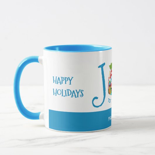 Mug Personnalisé | JOY TO THE WORLD Flags | Noël (Gauche)