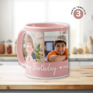 Mug Personnalisé Joyeux Anniversaire 3 Photo Collage r