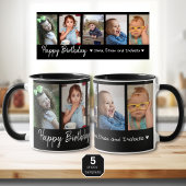 Mug Personnalisé Joyeux Anniversaire 5 Photo Collage n