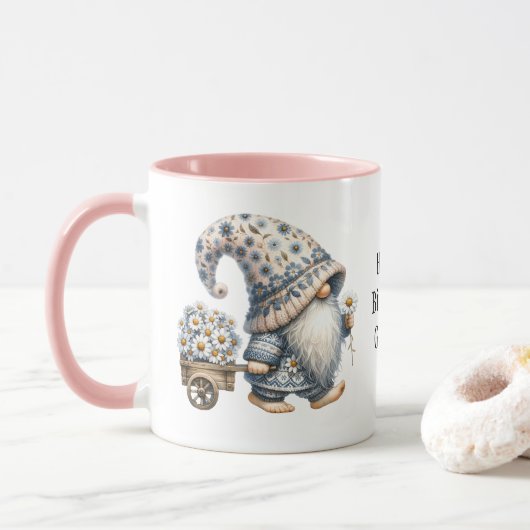Mug Personnalisé Joyeux Anniversaire Gnomes Cadeau Son (Avec donut)
