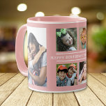 Mug Personnalisé Joyeux Anniversaire Grand-mère 6 Phot<br><div class="desc">Unique photo collage tasse en rose personnalisée avec 6 photos de petits-enfants pour l'anniversaire de grand-mère. Fait une tasse spéciale pour grand-mère.</div>