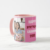 Mug Personnalisé Joyeux Anniversaire Grand-mère Photo (Devant gauche)