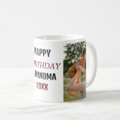 Mug Personnalisé Joyeux Anniversaire Grand-mère Photo  (Devant droit)