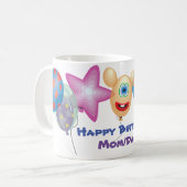 Mug personnalisé Joyeux anniversaire mignon ballon (Devant gauche)