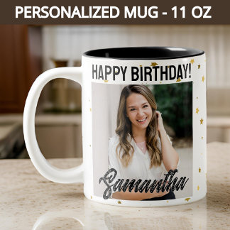 Mug personnalisé "Joyeux Anniversaire" pour elle o