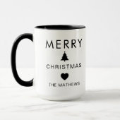Mug personnalisé Joyeux Noël Fêtes de fin d'année (Gauche)