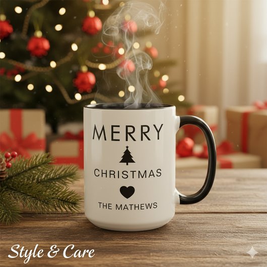 Mug personnalisé Joyeux Noël Fêtes de fin d'année