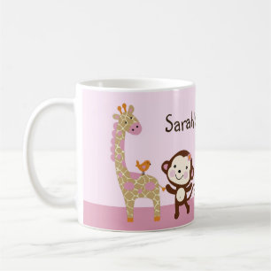 Mug personnalisé "Jungle Jill/Girls Animals"