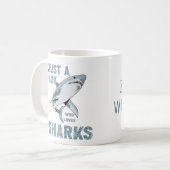 Mug Personnalisé Juste un garçon qui aime les requins  (Devant gauche)