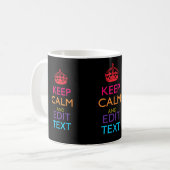 Mug Personnalisé KEEP CALM Faites Multicolore votre te (Devant gauche)