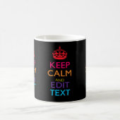 Mug Personnalisé KEEP CALM Faites Multicolore votre te (Centre)