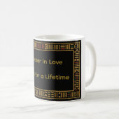 Mug personnalisé Kente or africain (Devant droit)