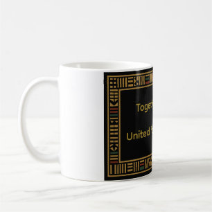 Mug personnalisé Kente or africain
