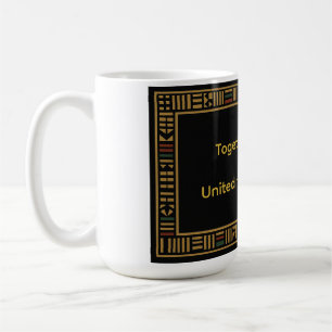 Mug personnalisé Kente or africain