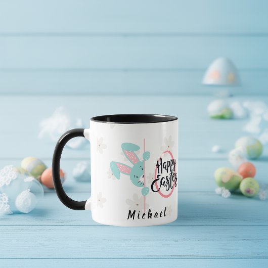 Mug personnalisé Lapin de Pâques Bleu
