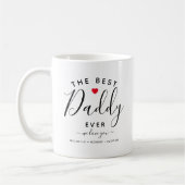 Mug Personnalisé "Le meilleur papa jamais" mignon (Gauche)