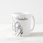 Mug Personnalisé Lesbian Couple Line (Devant droit)