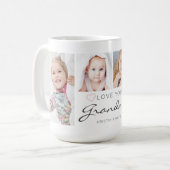Mug PERSONNALISÉ LOVE YOU GRANDMA 4 Script photo (Devant gauche)