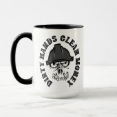 Mug Personnalisé Mains sales argent propre (Gauche)