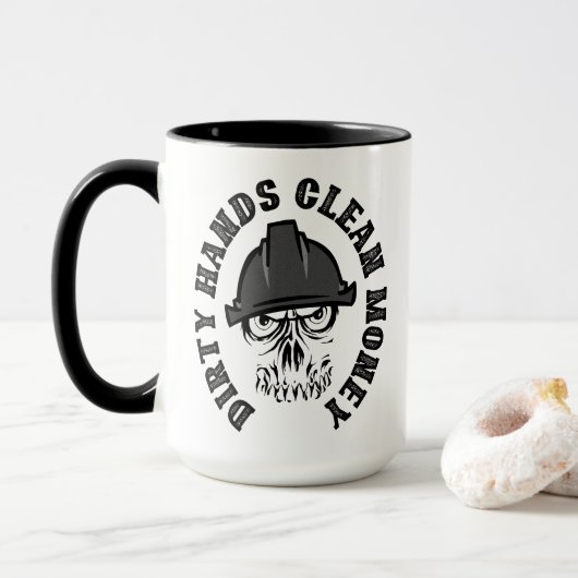 Mug Personnalisé Mains sales argent propre (Avec donut)