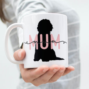 Mug Personnalisé maman chien, Louveur de Doodle rose e