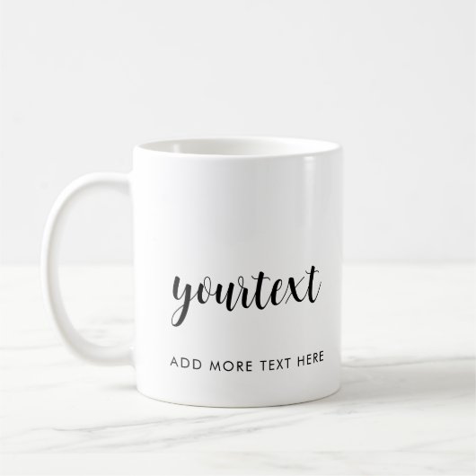 Mug Personnalisé manuscrit votre texte ou vos noms Mod (Gauche)