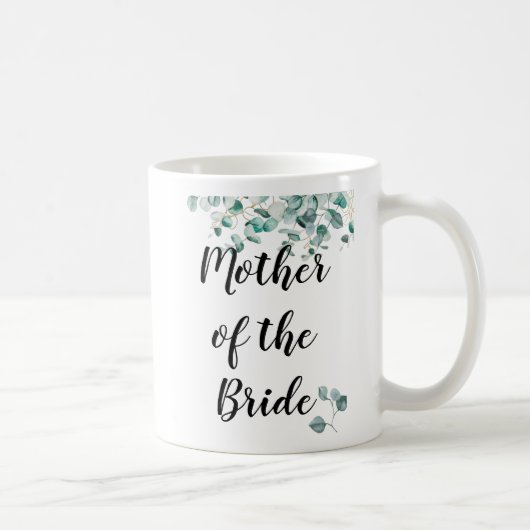 Mug Personnalisé Mère de mariée Groom Dusty Blue Eucal (Droite)