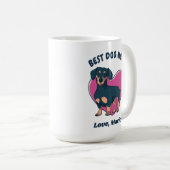 Mug Personnalisé Mignon Dachshund Chien Maman Texte Pe (Devant droit)