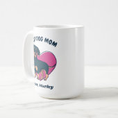 Mug Personnalisé Mignon Dachshund Chien Maman Texte Pe (Devant gauche)