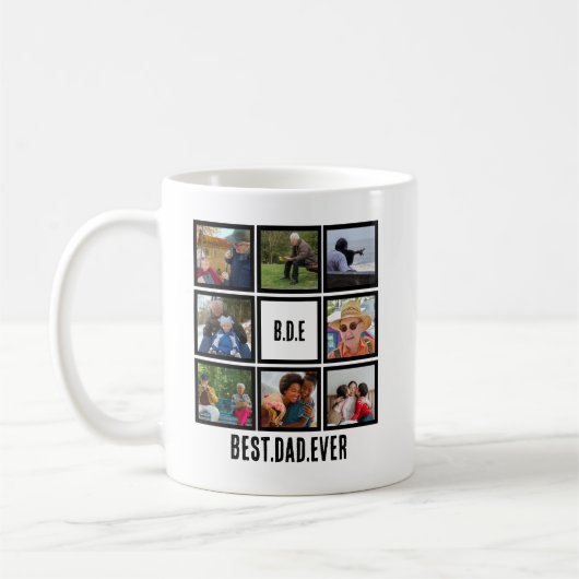 Mug Personnalisé Moderne BDE Meilleur Papa Jamais 8 Ph (Gauche)