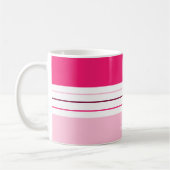Mug Personnalisé Moderne Grilles Rose (Gauche)