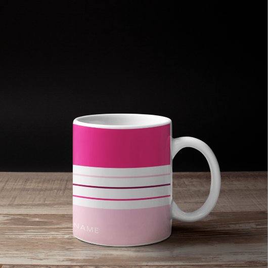 Mug Personnalisé Moderne Grilles Rose