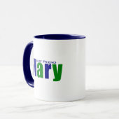 Mug Personnalisé moderne "Marie" en Vert profond et Bl (Devant gauche)