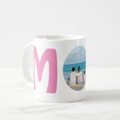 Mug Personnalisé moderne simple élégant rose photo de (Devant gauche)