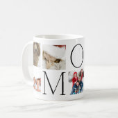 Mug Personnalisé | MOM | Photo texte moderne (Devant gauche)