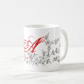 Mug Personnalisé Monogramme Joli Design Personnalisé (Devant droit)