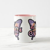 Mug personnalisé - Mug de conception papillon Ava (Centre)