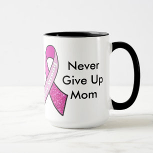 Mug personnalisé "Ne jamais abandonner" pour le ca