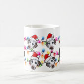 Mug Personnalisé Noël Dalmatie Tête de Père Noël Chien (Centre)