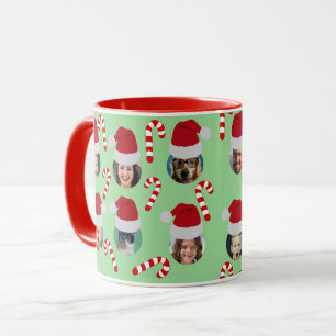 Mug Personnalisé Noël Funny Famille Photo Chapeaux de 